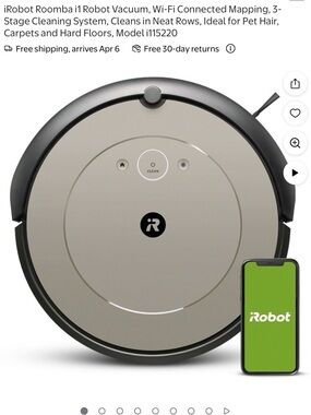 iRobot Roomba i1 Robot Vacuum, Wi-Fi -Model i115220